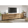 thumbnail image 1 of WAMPAT Modern TV Stand for TVs up to 120 inch, 4 in 1 TV Console with Adjustable Shelves and 6 Drawers, Media Console for Living Room,Bedroom, Oak, 1 of 13