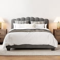 thumbnail image 1 of WAMPAT Queen Size Platform Bed Frame with Adjustable Upholstered Headboard, Wooden Slat Support, Noise Free, No Box Spring Needed, Easy Assembly, Gray, 1 of 7