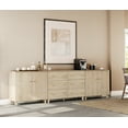 thumbnail image 1 of WAMPAT Sideboards Buffet Cabinet, 3-in-1 Wood Wide Credenza Storage Cabinet with 4 Doors and 6 Drawers, Modern Kitchen Coffee Bar Table with Storage for Living Room Dining Room, Natural Oak, 1 of 8