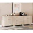 thumbnail image 1 of WAMPAT Sideboards Buffet Cabinet, 3-in-1 Wood Wide Credenza Storage Cabinet with Doors and Drawers, Modern Kitchen Coffee Bar Table with Storage for Living Room Dining Room, Natural Oak, 1 of 8