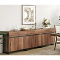 thumbnail image 1 of WAMPAT Storage Cabinet, 3 in 1 Modern Sideboard with Adjustable Shelves and Metal Base, Coffee Bar Cabinet for Living Room, Dining Room, Brown, 1 of 6