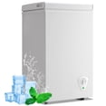 thumbnail image 1 of WANAI 2.5 Cubic Chest Freezer, Compact Deep Freezer with Top Open Door and Removable Storage Basket, 7 Gears Temperature Control, Energy Saving, for Office Dorm or Apartment, 1 of 9
