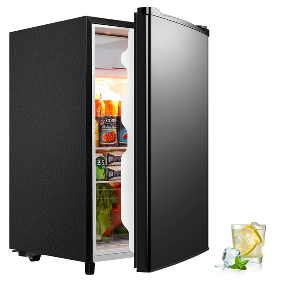 WANAI 3.2 Cu ft Single Door Mini Fridge, Black