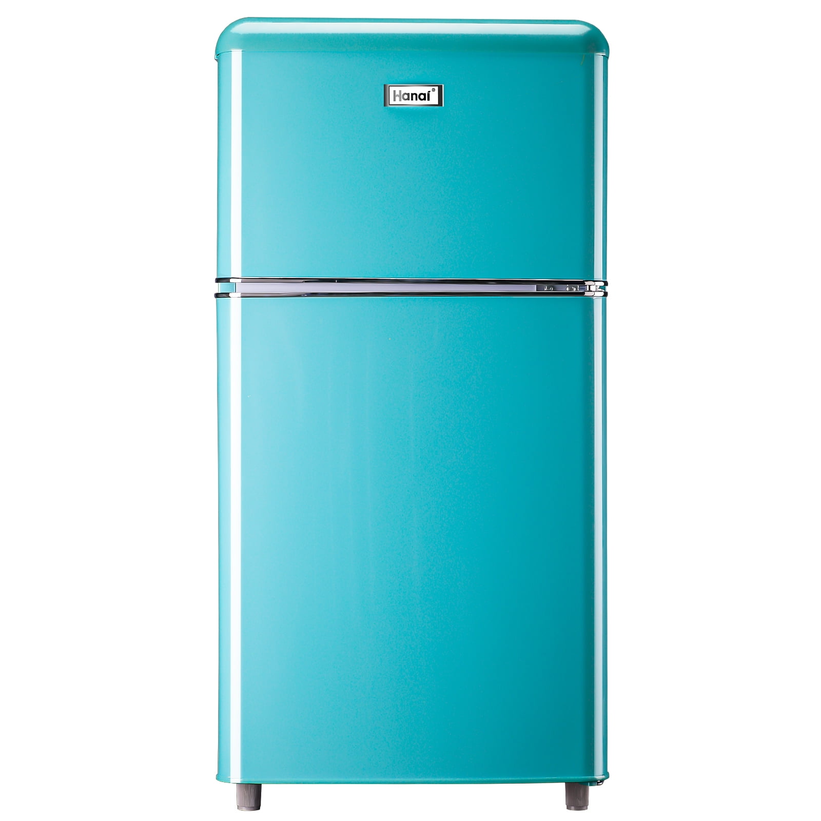 WANAI 3.5 Cu Ft Two Door Compact Refrigerator with Freezer,Blue
