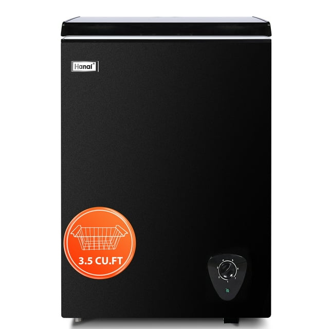 WANAI 3.5 Cu.ft Efficient Chest Freezer with Removable Storage Basket