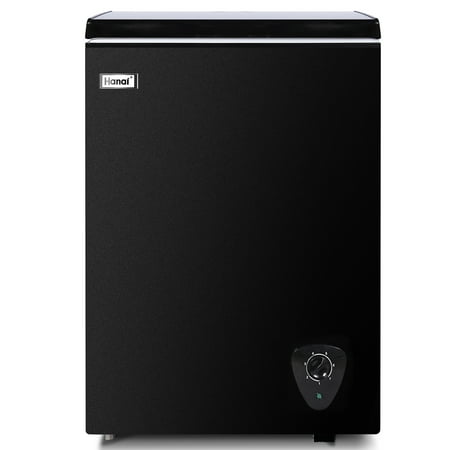 WANAI 3.5 Cu.ft Chest Freezer,Upright Freezer with Top Open Door,Black