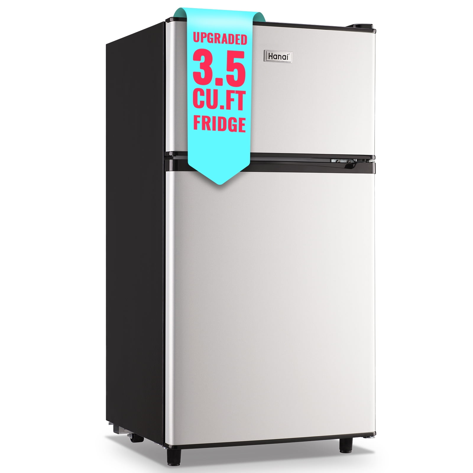 3.5cu.ft Compact Refrigerator Mini Fridge with Freezer, Krib Bling Small  Refrigerator with 2 Door