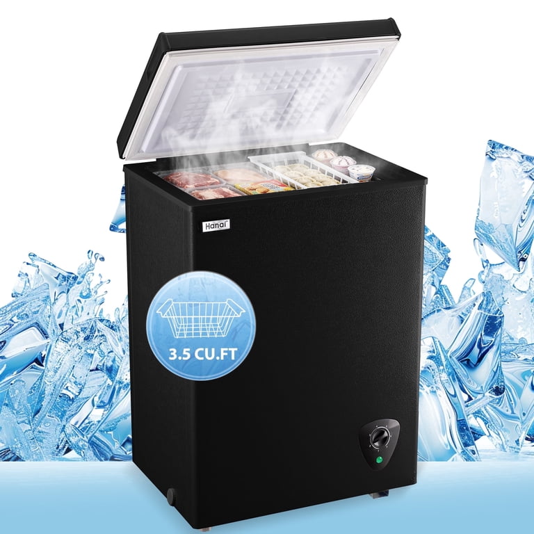 WANAI 3.5 Cu.ft Garage Ready Chest Freezer with Top Open Door