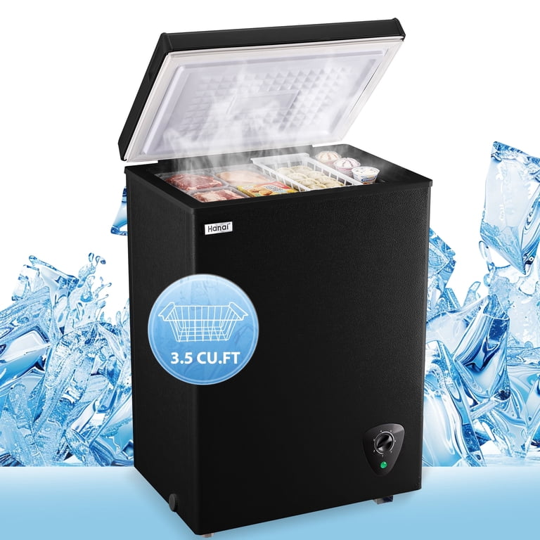 WANAI 3.5 Cu.ft Garage Ready Chest Freezer with Top Open Door