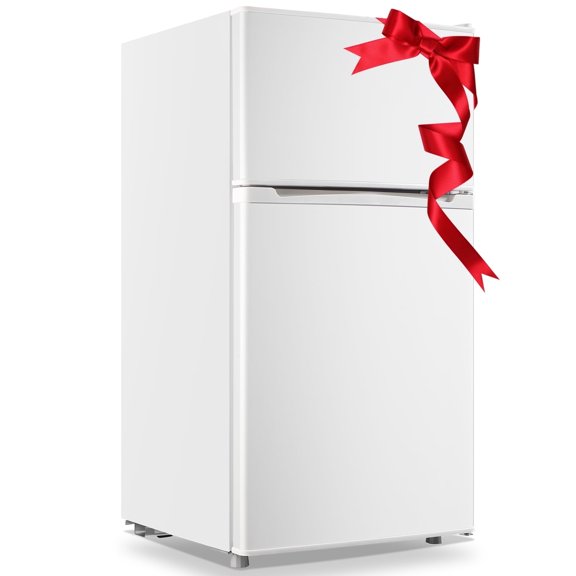 WANAI 3.5 Cu.ft Mini Fridge with Freezer 2 Door Compact Refrigerator Adjustable Thermostat White New