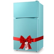 WANAI 3.5 Cu.ft Mini Fridge with Freezer 2 Door Small Refrigerator with 7 Adjustable Thermostat Blue