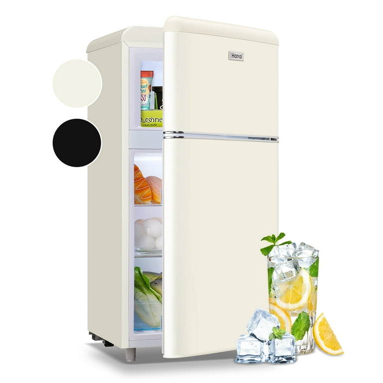 WANAI 3.5 Cu.ft Retro Mini Fridge with Freezer Small Refrigerators