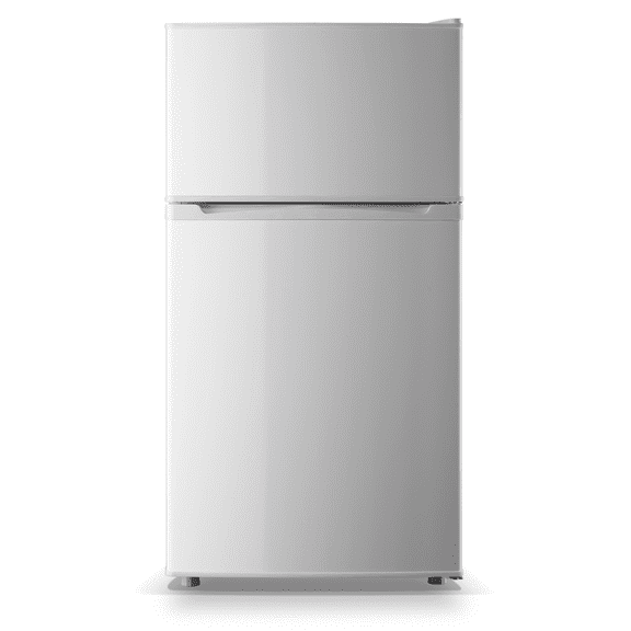 WANAI 3.5 Cu ft Two Door Mini Fridge with Freezer,Apartment Size Refrigerator, White,New