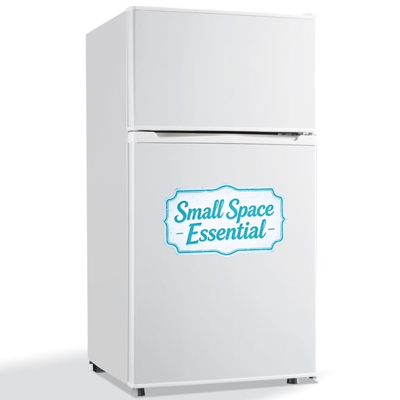 3.5 Cu ft Two Door Mini Fridge with Freezer,Apartment Size Refrigerator, White,New