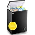 thumbnail image 1 of WANAI 3.5 Cu.ft Chest Freezer Small Deep Freeze with 7 Gears Temp Control Office Dorm Kitchen Black, 1 of 10
