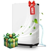 WANAI 30 Pint Dehumidifier for Large Spaces up to 2500 Sq.ft, with Drain Hose & 2.2L Water Tank, Auto Shut-Off, Ultra Quiet for Home, Basement, Bedroom, Garage
