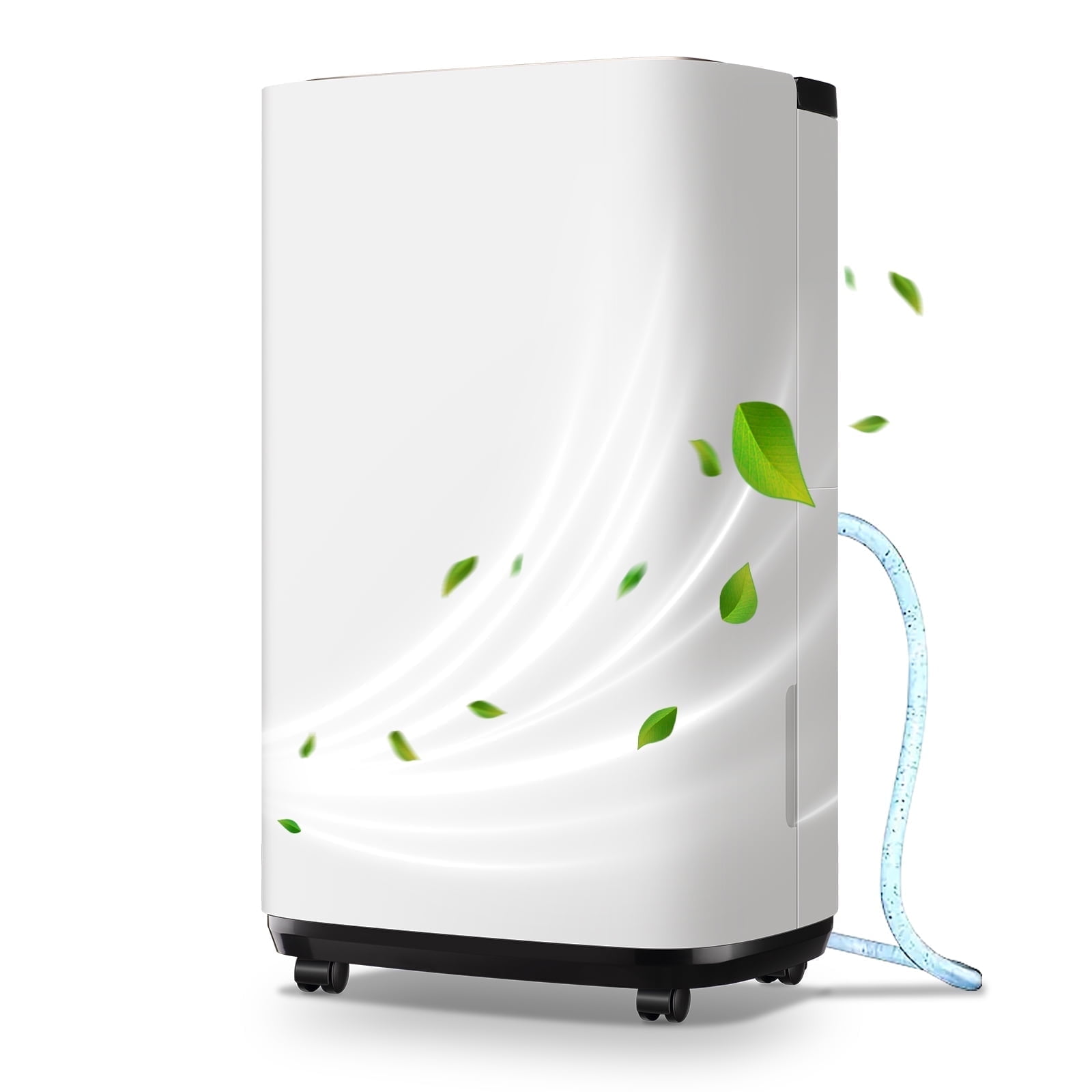 WANAI 30 Pint Dehumidifier for Large Spaces up to 2,500 Sq. Ft, Portable Dehumidifier with Drain Hose & 2.2L Water Tank, Auto Shut Off, Quiet Home Dehumidifier for Basement, Bedroom, Garage, Bathroom