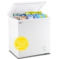 thumbnail image 1 of WANAI 5.0 Cu.ft Compact Chest Deep Freezers with Removable Storage Basket and 7 Temp Control White, 1 of 8