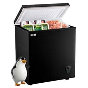 WANAI 5.0 Cu.ft Compact Freezer, Fast Cooling, Top Door Design, Energy-Efficient Deep Freezer Black