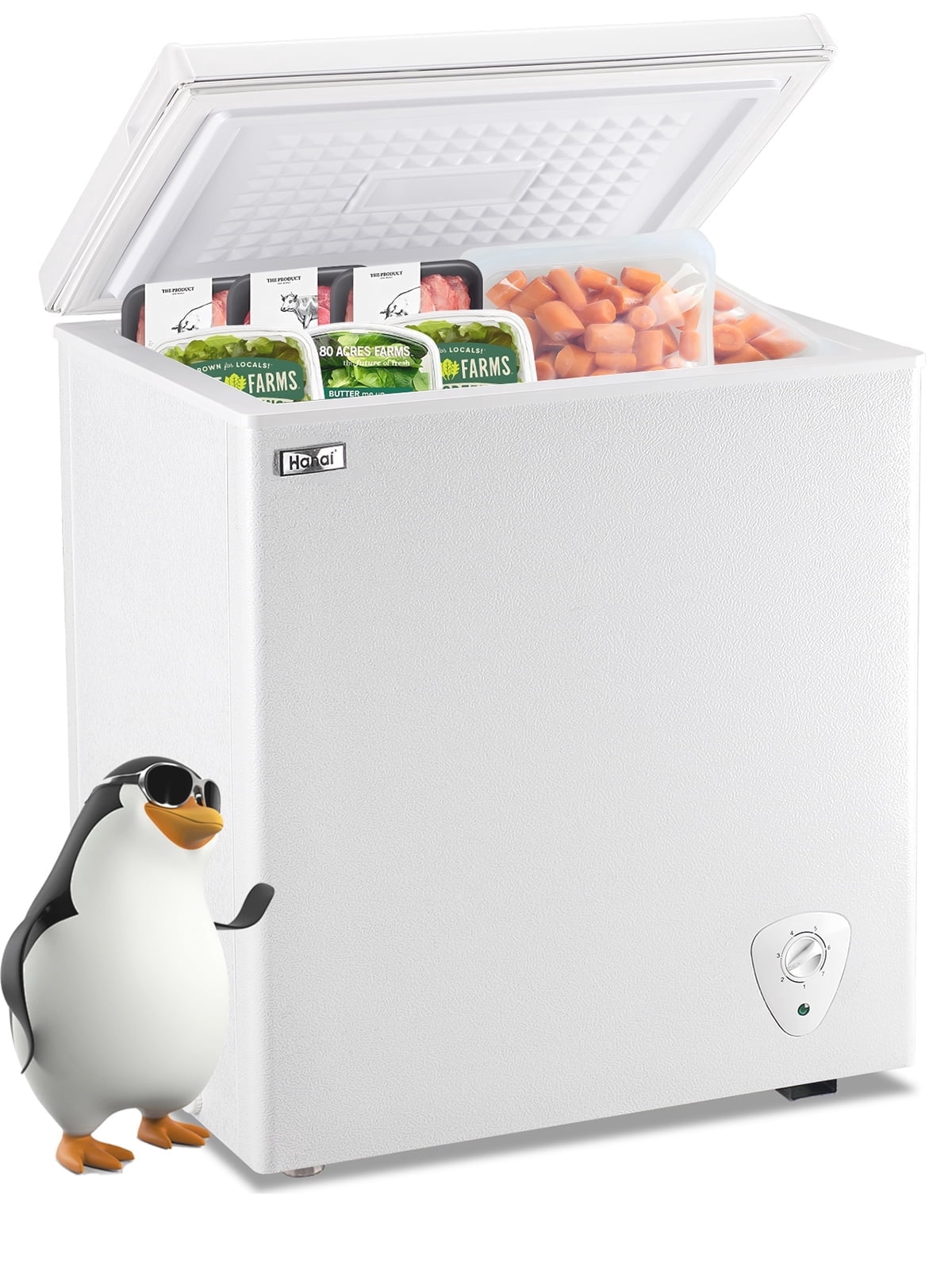 Latest Freezer WANAI 5.0 Cu.ft Compact Freezer, Fast Cooling, Top Door Design, Energy ...