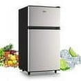 thumbnail image 1 of WANAI Adjustable Thermostat 2-Door Compact Refrigerator, Silver, 3.5 cuFt, 1 of 5