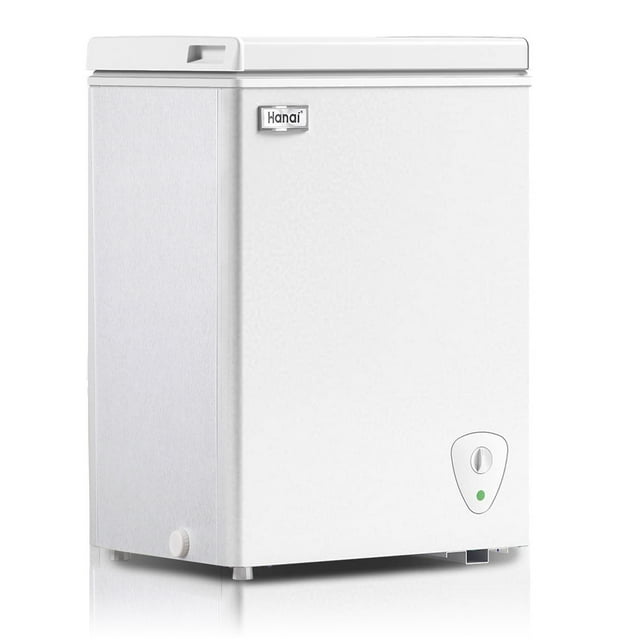 WANAI Chest Freezer 3.5 Cu.ft, Deep Freezer with Top Open Door ,White
