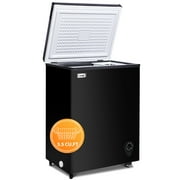 WANAI Chest Freezer 3.5 Cu ft,Small Chest Freezer,Upright Single Door Refrigerator,Black