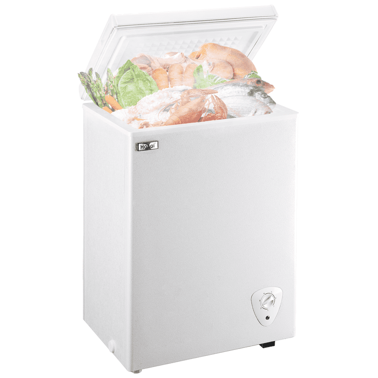 WANAI 3.5 Cu.ft Chest Freezer with Top Open Door, 7 Gears