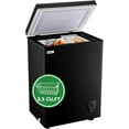 WANAI Energy Efficient Chest Freezer, 3.5 Cu.ft Mini Black Deep Freezer