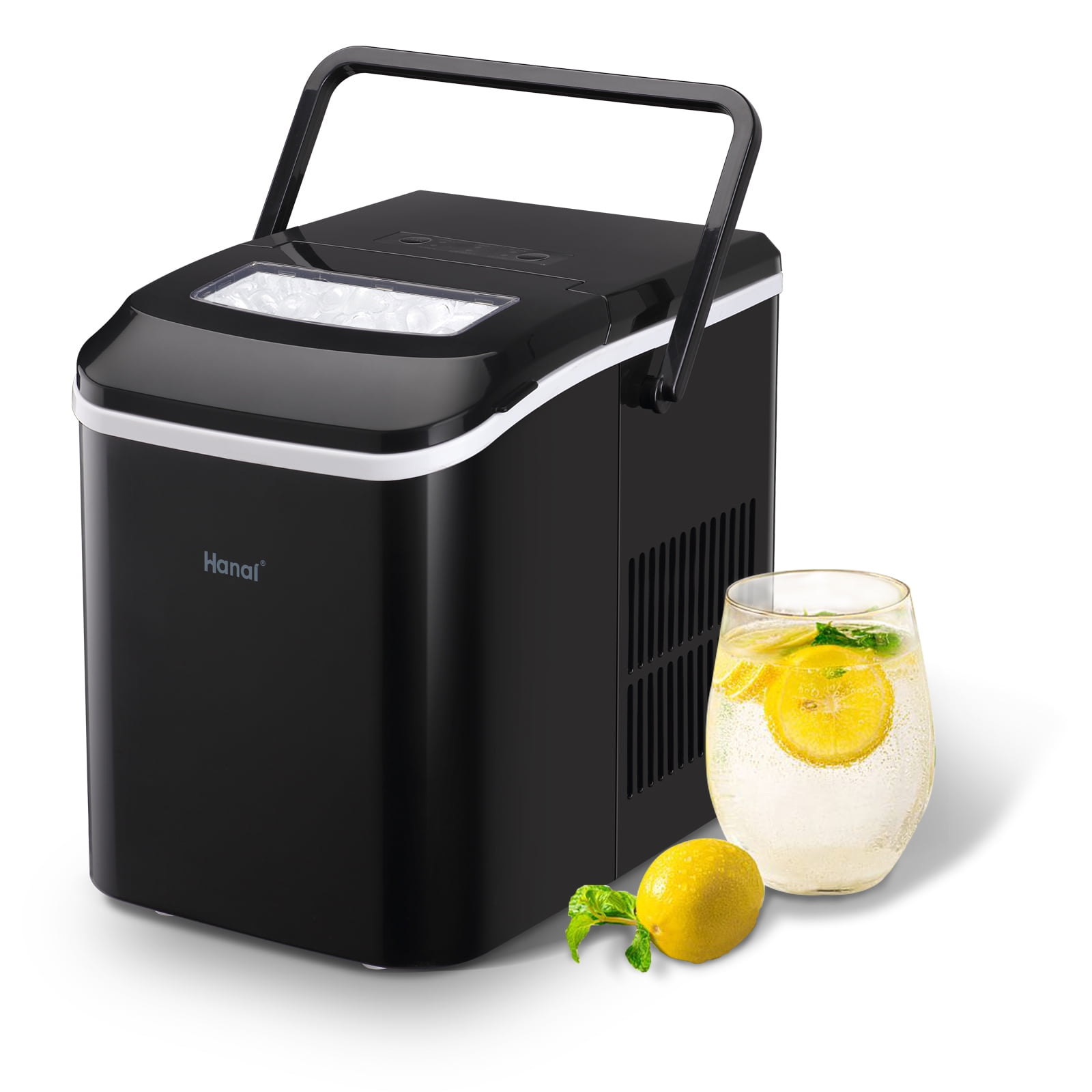 WANAI Ice Maker Countertop 26.5lbs/24H 9 Ice Cubes Ready in 68 Minutes