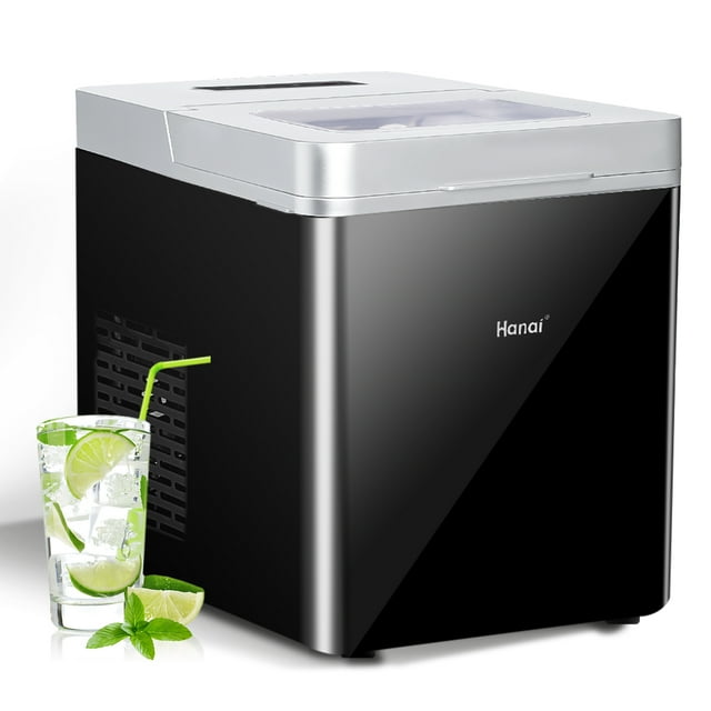 WANAI Ice Makers Portable Countertop,33lbs/24H,SelfCleaning Portable Ice Machine with Ice Scoop
