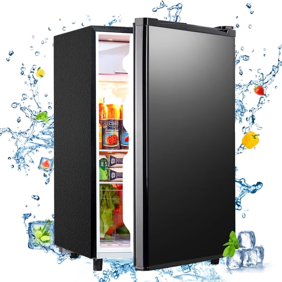WANAI Mini Fridge 3.2 Cu ft Small Fridge One Door Mini Fridge,Black,New