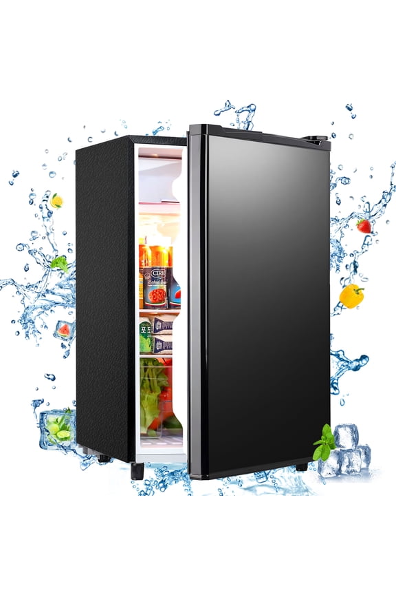 Mini Fridge 3.2 Cu ft Small Fridge One Door Mini Fridge,Black,New