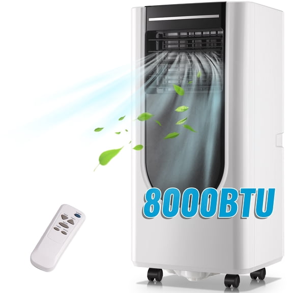 WANAI 4400 BTU (8000 ASHRAE) 115V Portable Air Conditioner with Remote, Covers up to 250 Sq. Ft., 3-in-1 & Window Kit Included