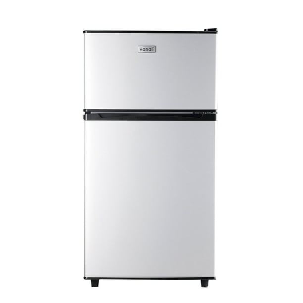 WANAI 3.5 Cu ft Two Door Mini Fridge with Freezer for