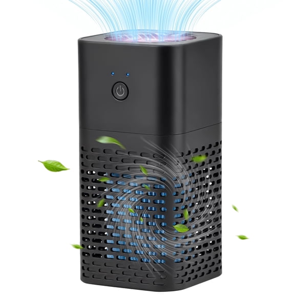 WANALIT Car Air Purifier - HEPA Dual Filter, USB Powered, Removes Smoke - Black