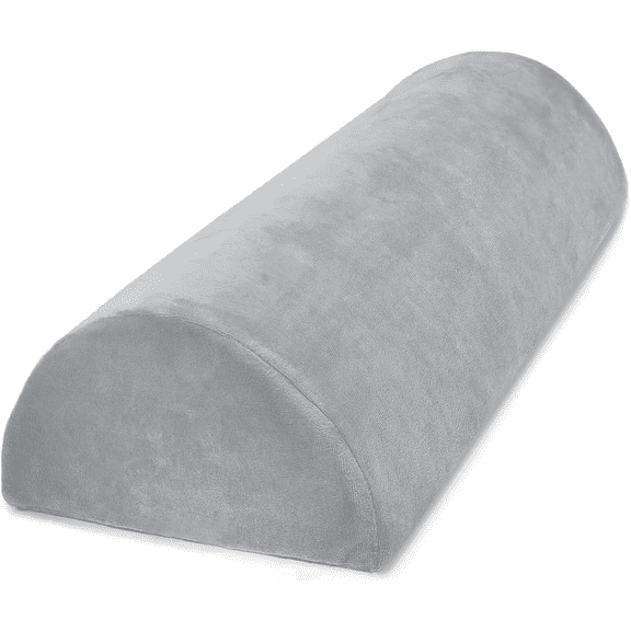 WANALIT Knee Pillow,Comfortable Pure Memory Foam,Half Moon Bolster Pillow for Legs,Knees, Waist, Back, Neck,Machine Washable Cover, Grey