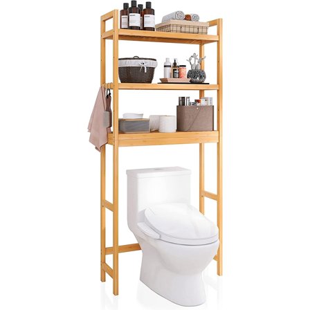 WANBIN 3 Tier Bamboo Over The Toilet Storage, Natural