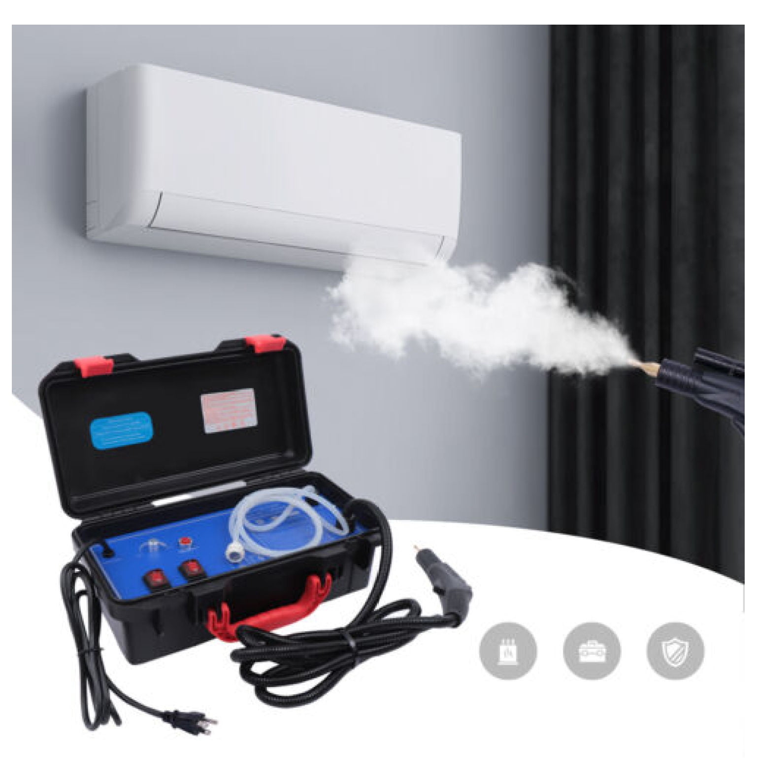 WANCQ 1700W High Pressure Steam Cleaner Steam Car Detailing Cleaning