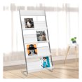 WANCQ 4 Tiers Newspaper Rack Magazine Stand Literature Holder Book