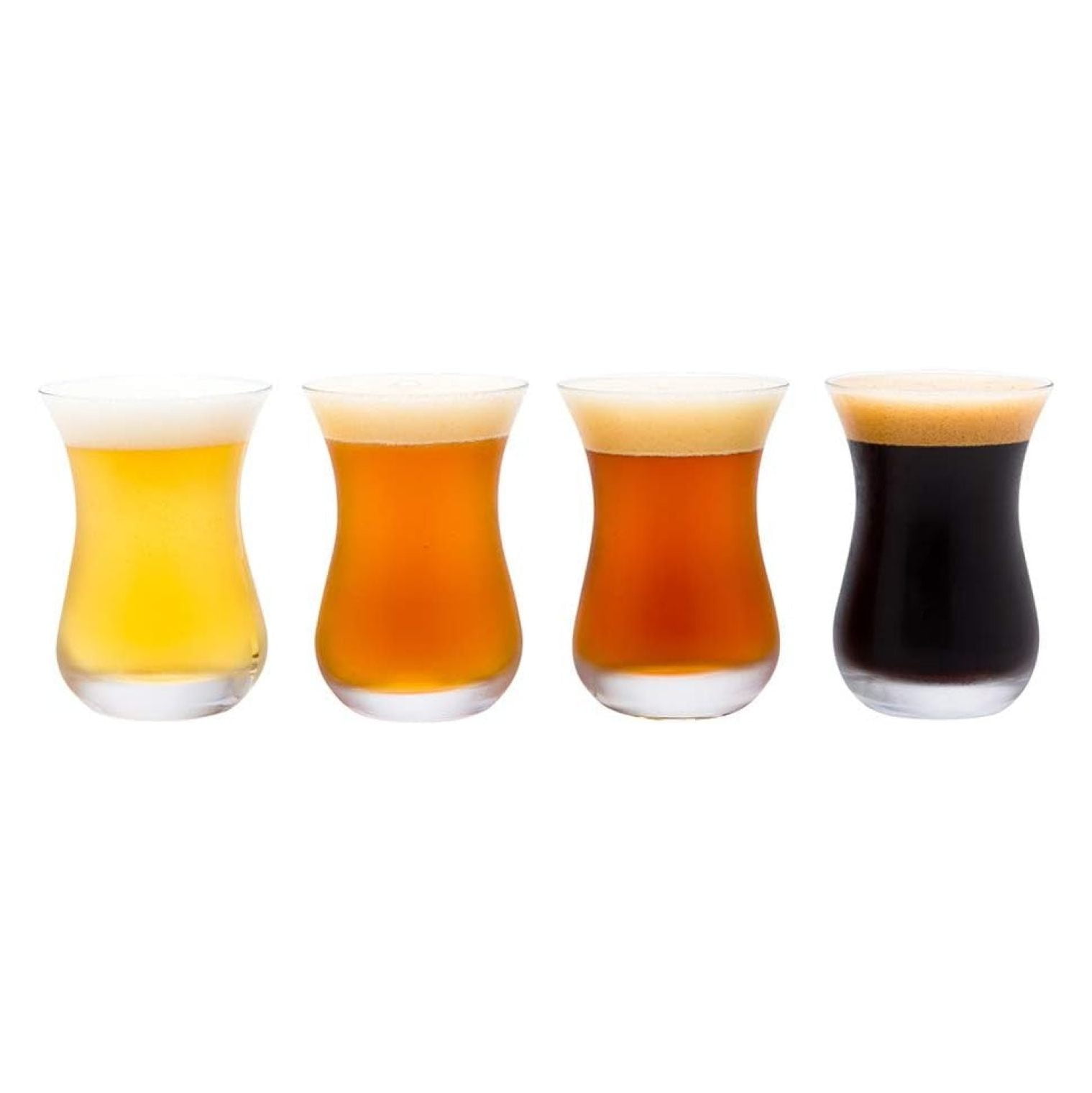 WANCQ 5 Ounce Beer Tasting Glasses Set of 12 Wide Rim Beer Flight