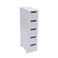 WANCQ 5Tier Tall Narrow Storage for Small Space Bathroom