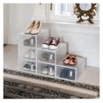 WANCQ 6PCS Stackable Shoe Storage Box, Clear Plastic Shoe Box, Shoe