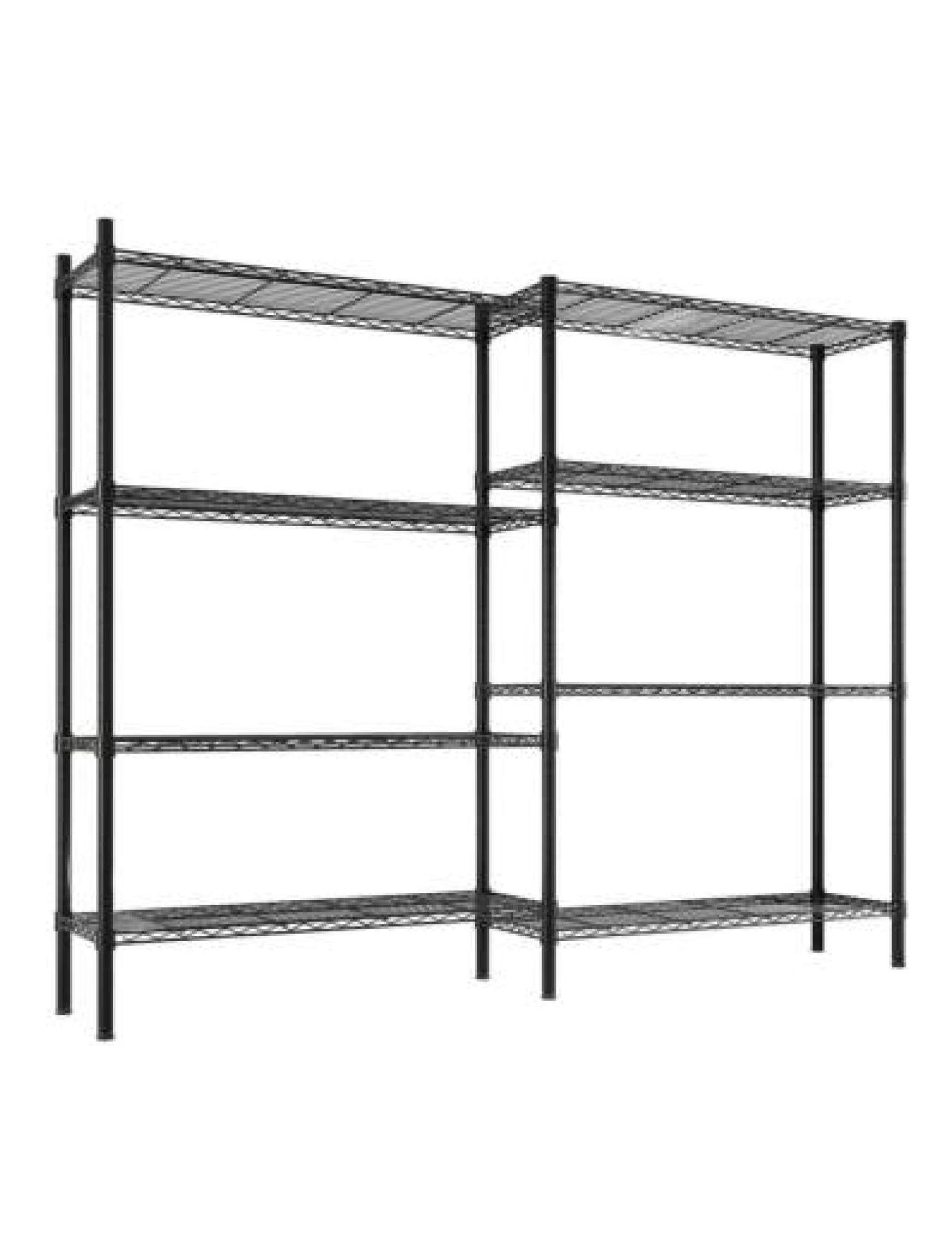 WANCQ Adjustable Storage Shelves Wire Shelving Unit Multiple Rows