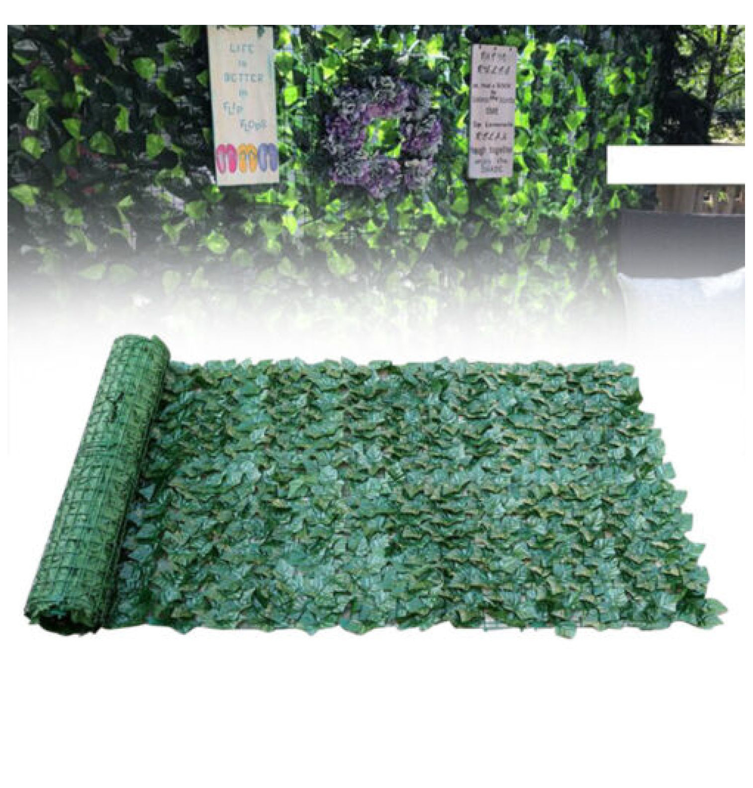 WANCQ Artificial Privacy Fence Boxwood Hedges Mat Silk Plant Wall Panel
