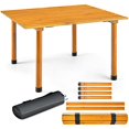 WANCQ Camping Table, Folding Wooden Beach Table, RollUp Lightweight