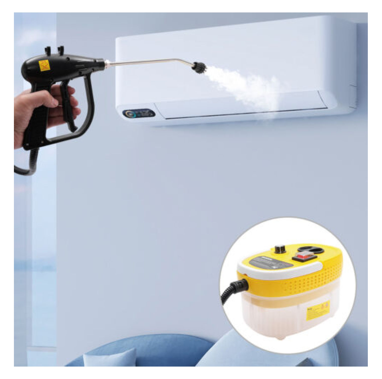 WANCQ Handheld Car Detailing Cleaning Machine 2500W High Temp Steam