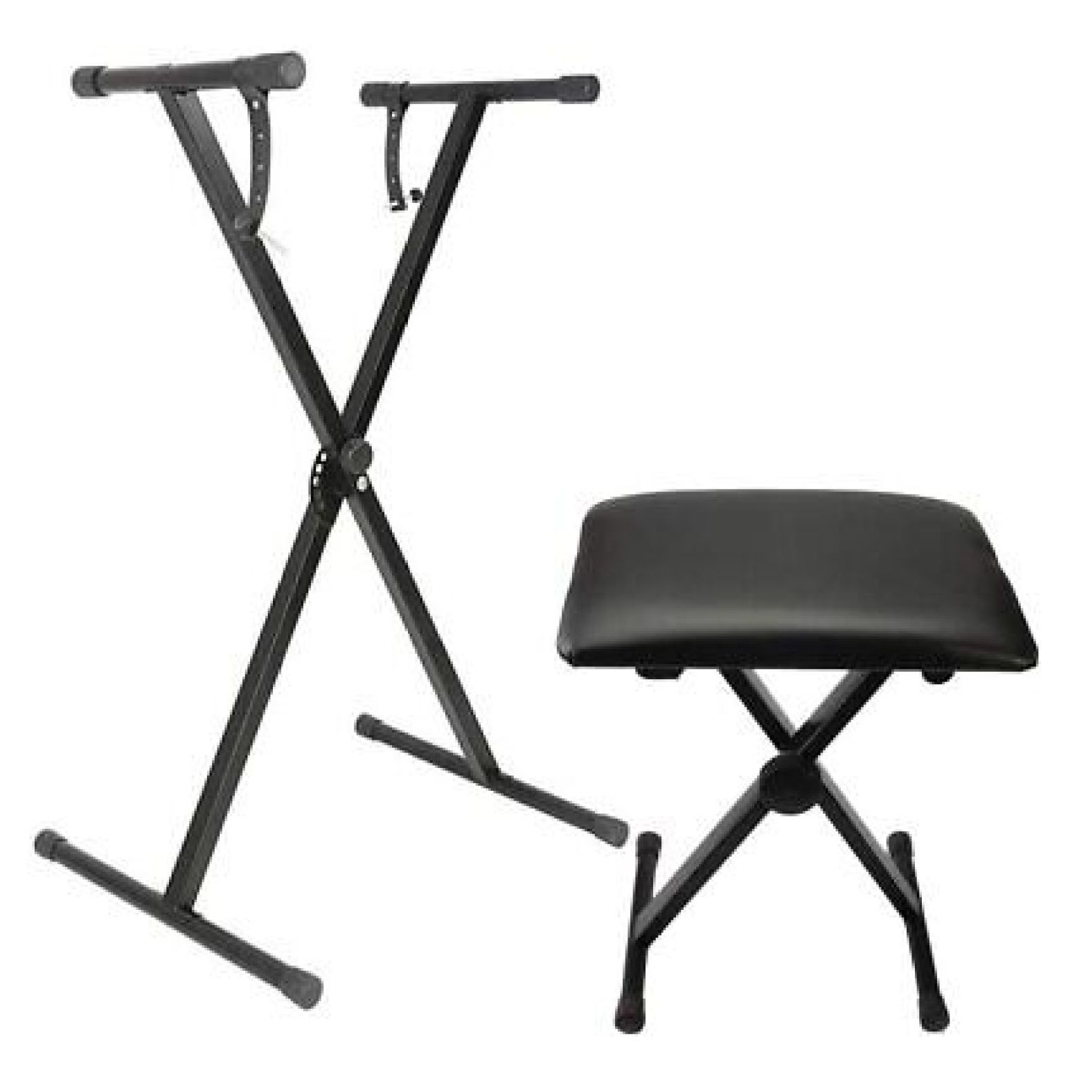 WANCQ Heavy Duty Keyboard Piano Stand and and Padded Piano Bench Set