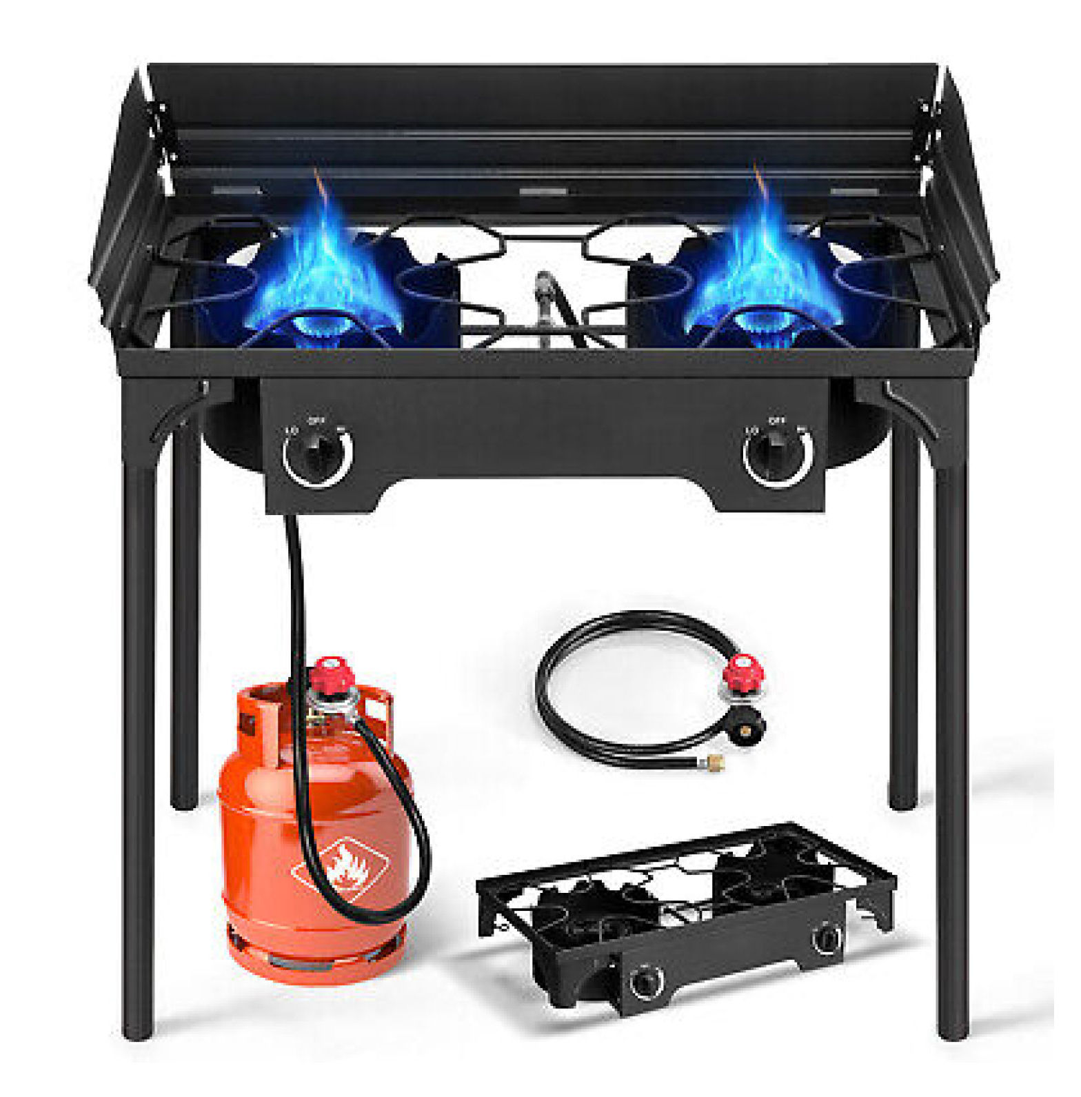 WANCQ Hot 150000 BTU Propane Stove 2 Burner Gas Outdoor Portable