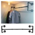 WANCQ Industrial Pipe Clothing Rack WallMounted Clothes Garment